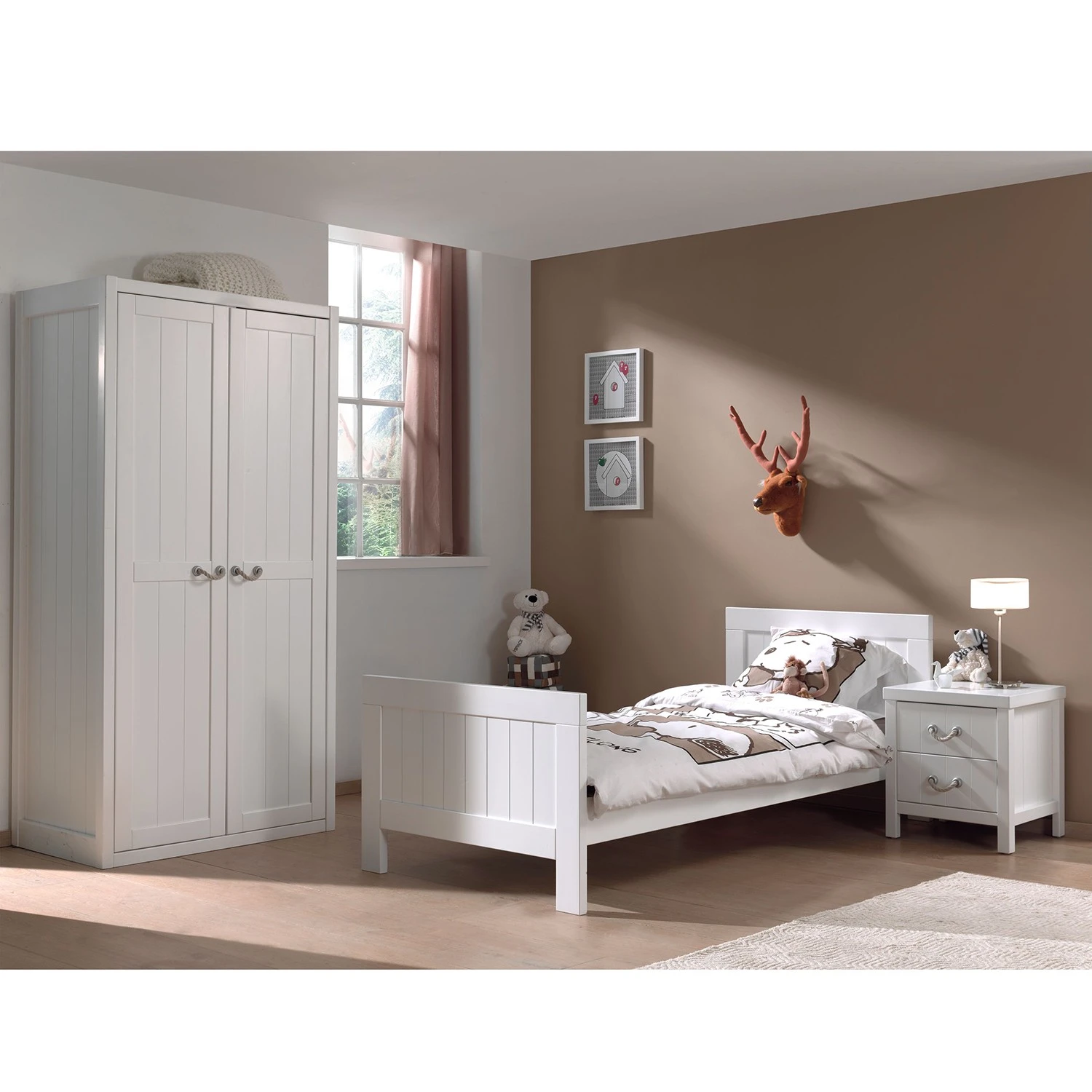 Vipack Jugendzimmerkombi Lewis I (3-teilig) - Weiß