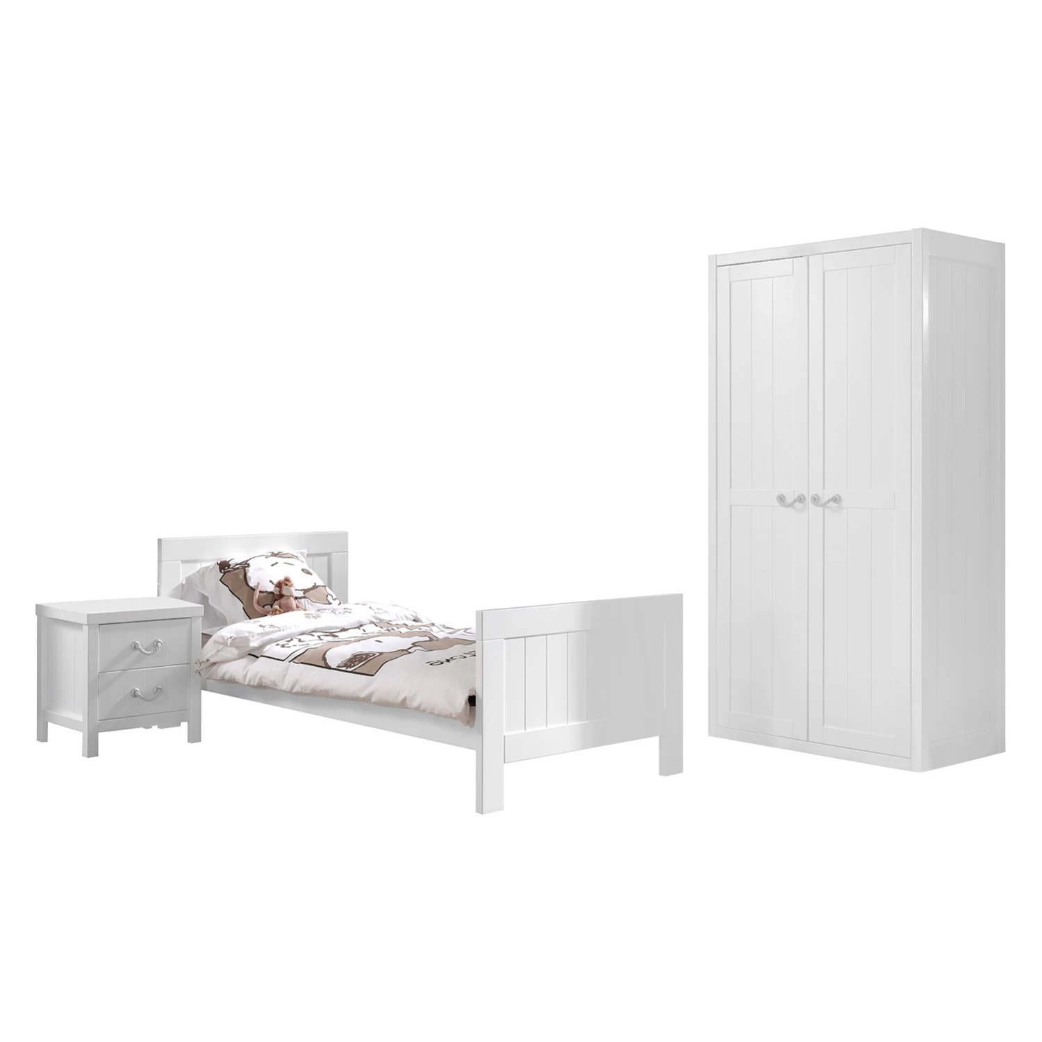 Vipack Jugendzimmerkombi Lewis I (3-teilig) - Weiß – Bild 6