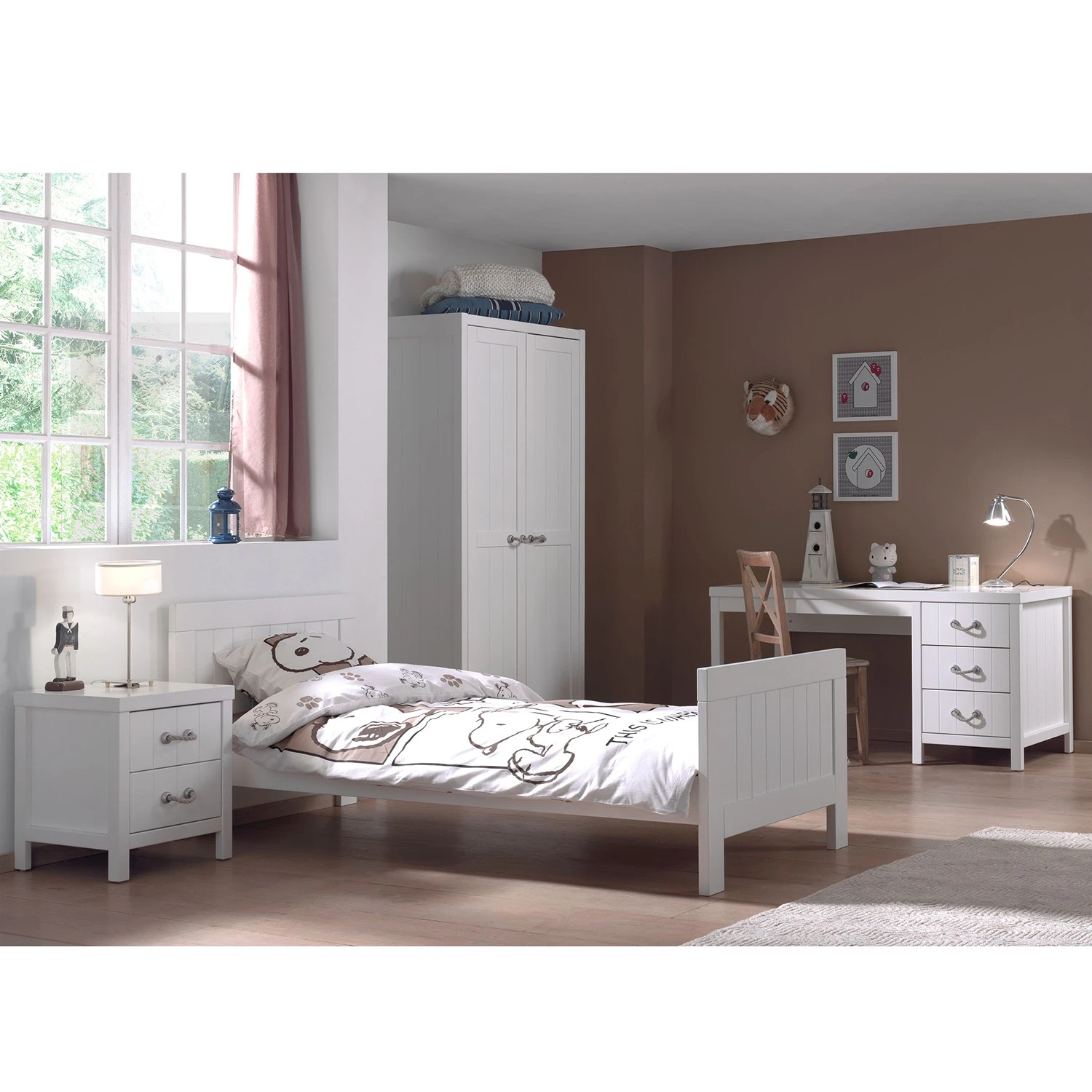 Vipack Jugendzimmerkombi Lewis I (4-teilig) - Weiß