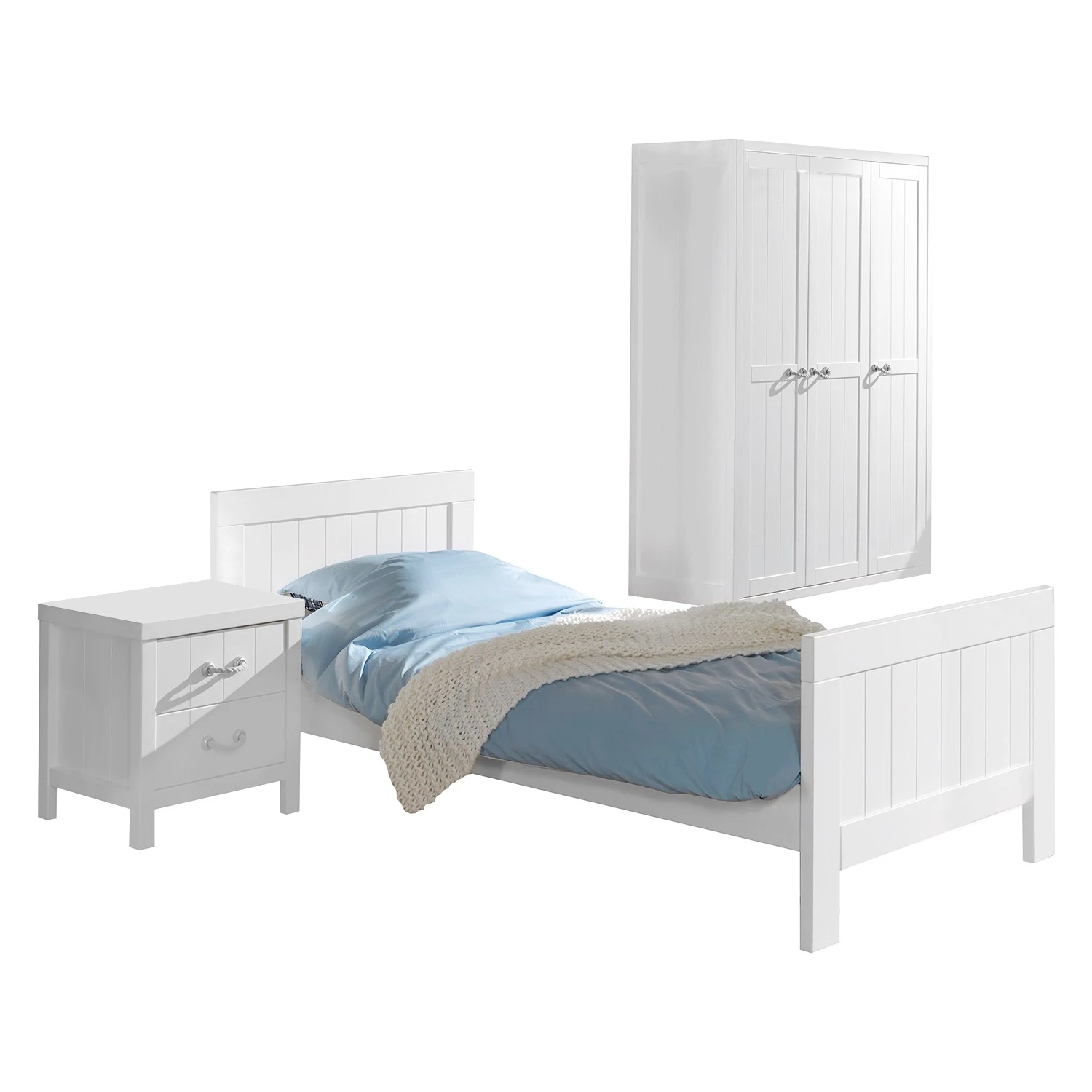 Vipack Jugendzimmerkombi Lewis II (3-teilig) - Weiß – Bild 5