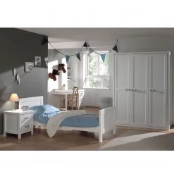 Vipack Jugendzimmerkombi Lewis IV (4-teilig) - Weiß