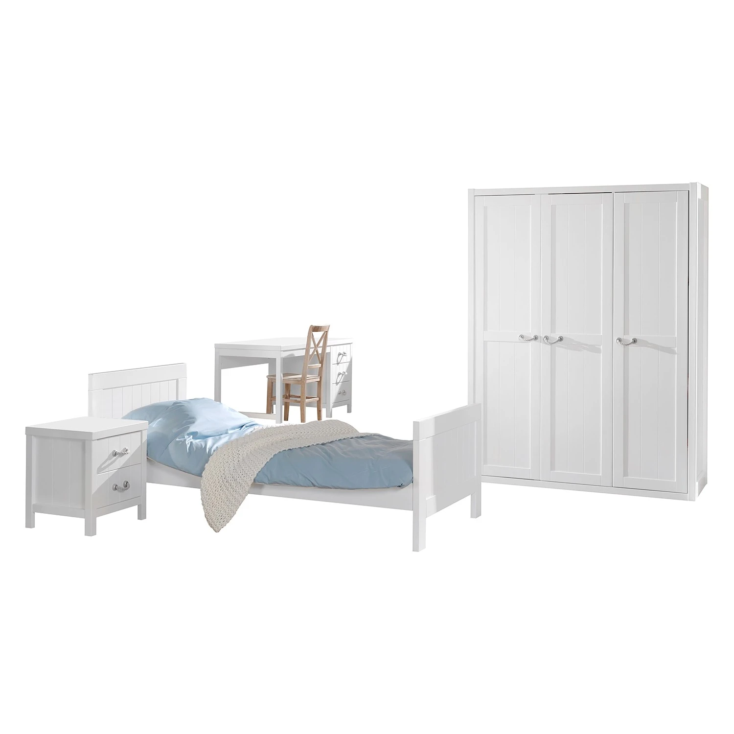 Vipack Jugendzimmerkombi Lewis IV (4-teilig) - Weiß – Bild 6