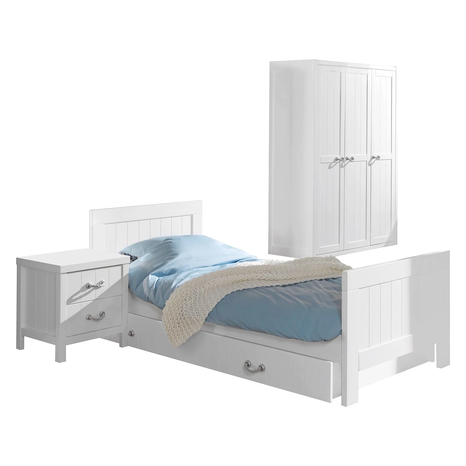 Vipack Jugendzimmerkombi Lewis V (4-teilig) - Weiß – Bild 6