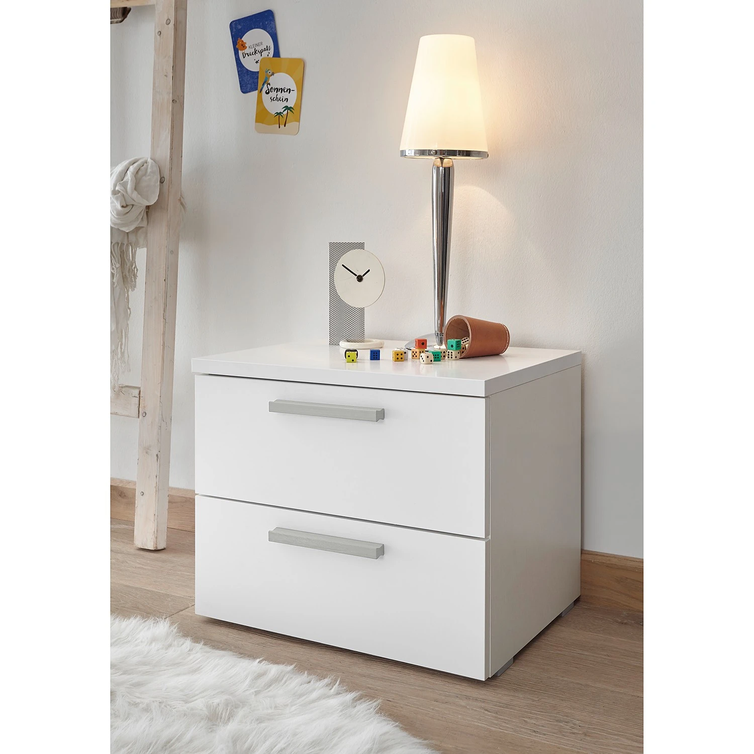 LC Spa Nachtkommodenset Enjoy (2-teilig) - Weiß / Grau – Bild 2