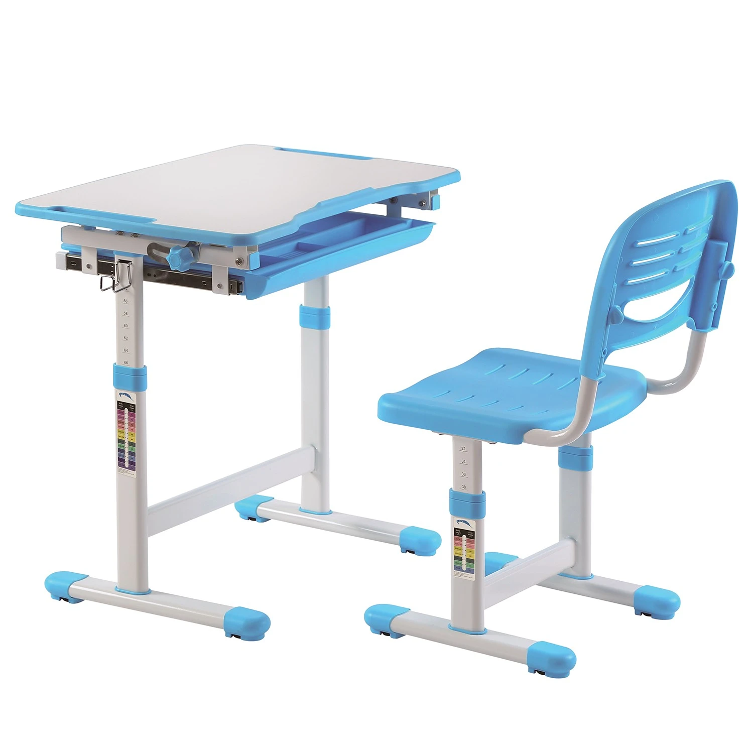 Vipack Kinderschreibtisch Comfortline - Weiß / Hellblau – Bild 5