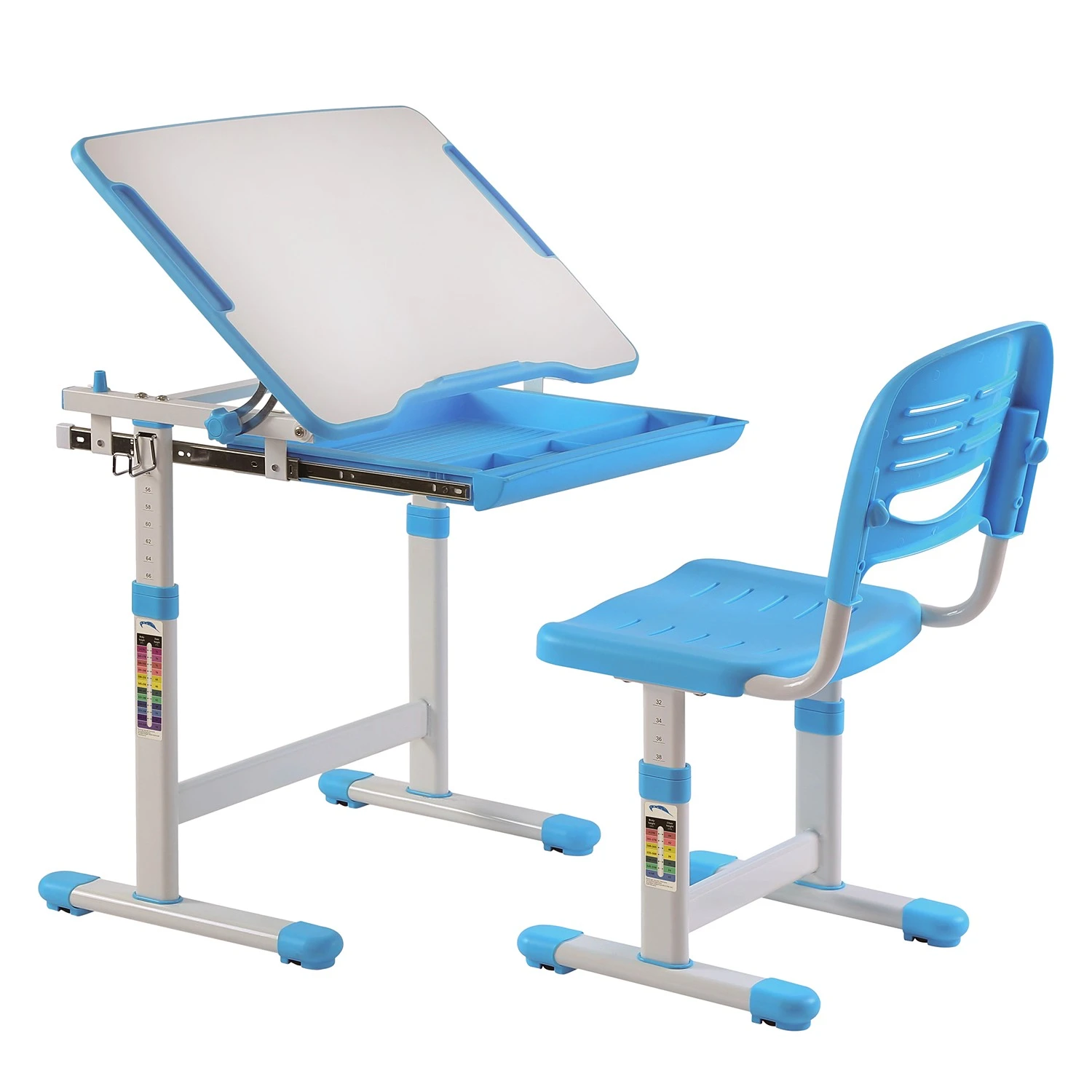 Vipack Kinderschreibtisch Comfortline - Weiß / Hellblau – Bild 6