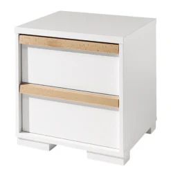 Vipack Nachtkonsole London - Weiß / Buche