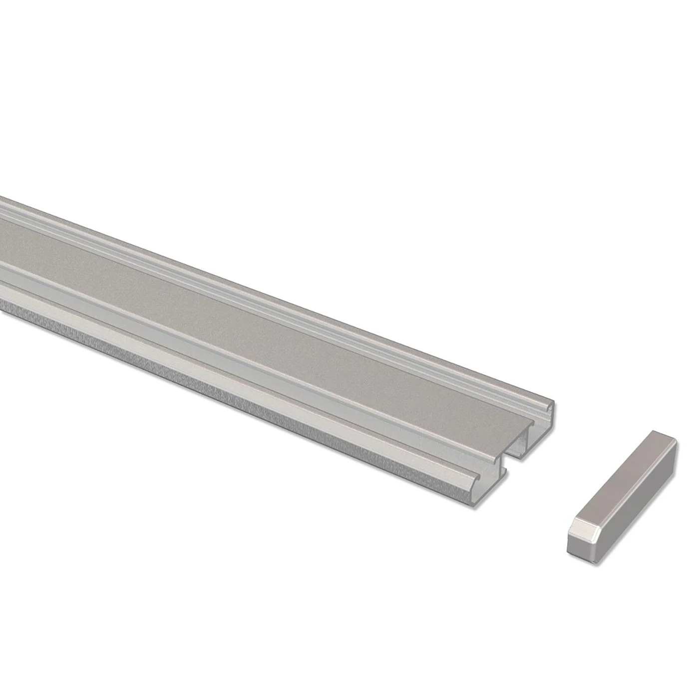 Flairdeco Kombischiene Nybro 1-2-läufig - Aluminium - Silbergrau - Breite: 100 cm – Bild 2