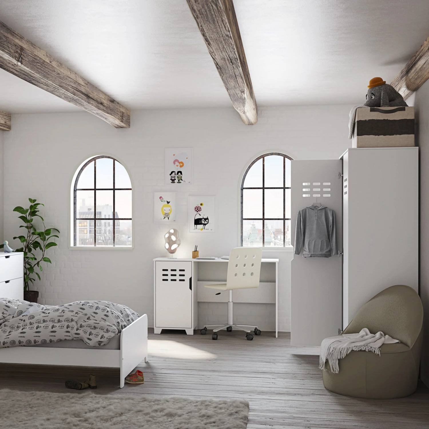 Steens Schreibtisch Loke - Weiß – Bild 5