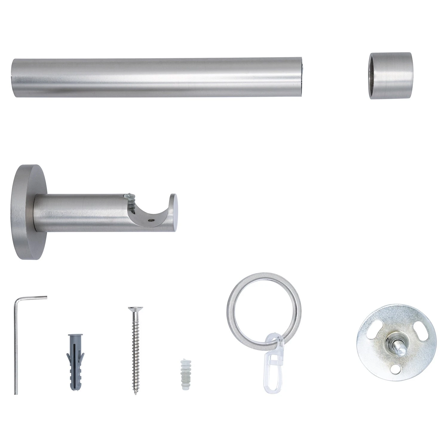 Mydeco Gardinenstange auf Maß Cap I (1-läufig) - Aluminium - Edelstahl - Breite: 330 cm – Bild 3