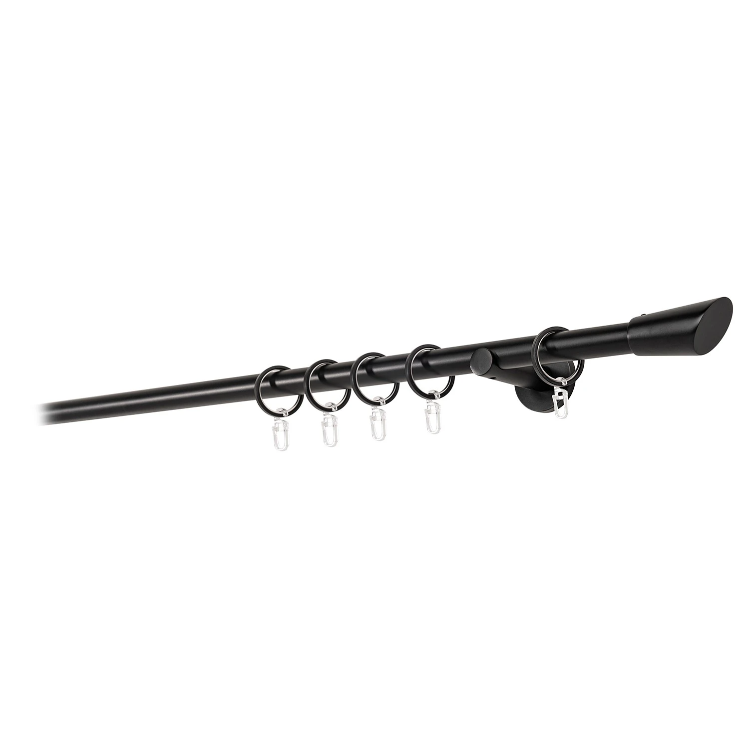 Mydeco Gardinenstange auf Maß Rag I (1-läufig) - Aluminium - Schwarz - Breite: 180 cm – Bild 2