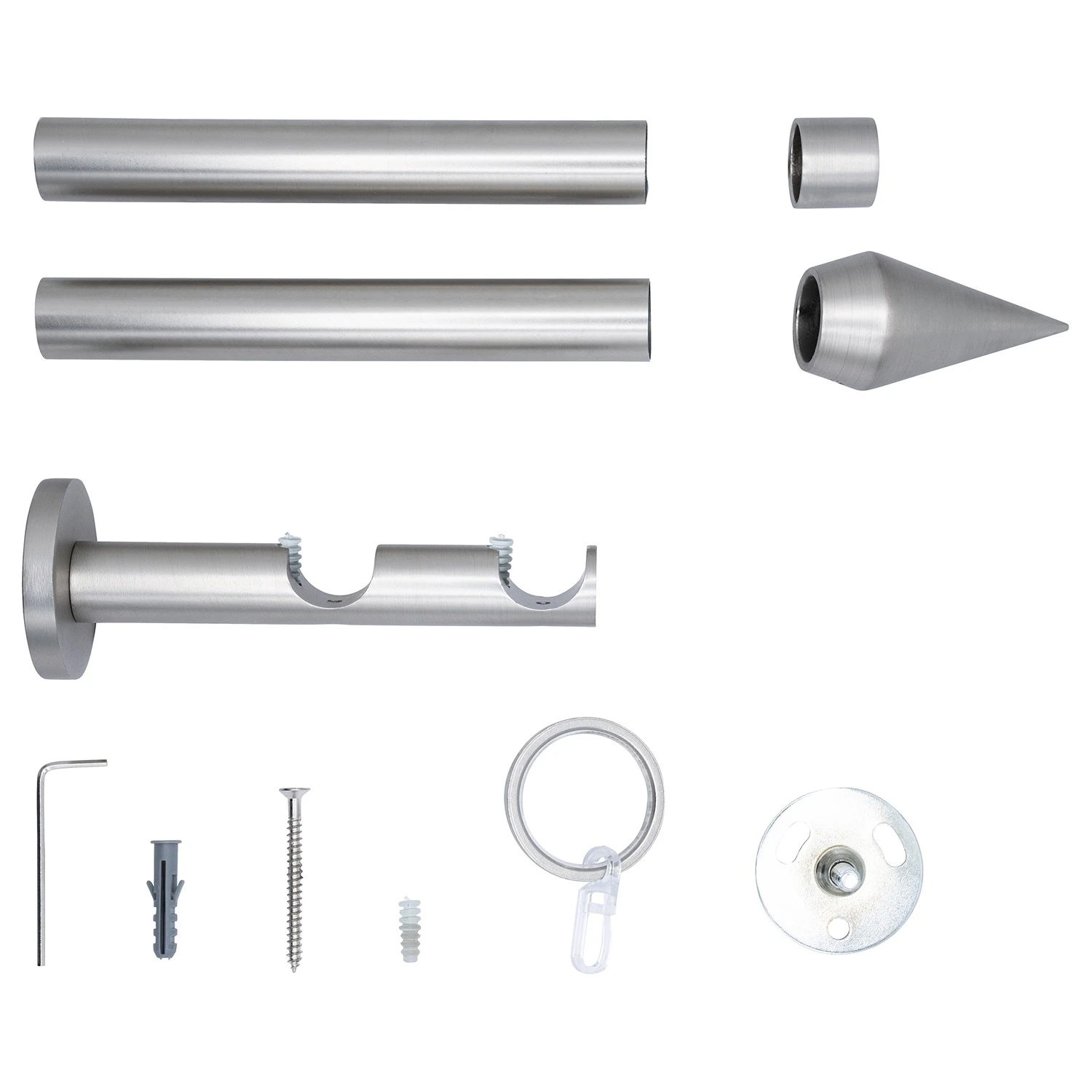 Mydeco Gardinenstange auf Maß Point II - Aluminium - Edelstahl - Breite: 110 cm – Bild 3