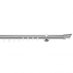 Mydeco Gardinenstange auf Maß Rag IV (2-läufig) - Aluminium - Edelstahl - Breite: 240 cm