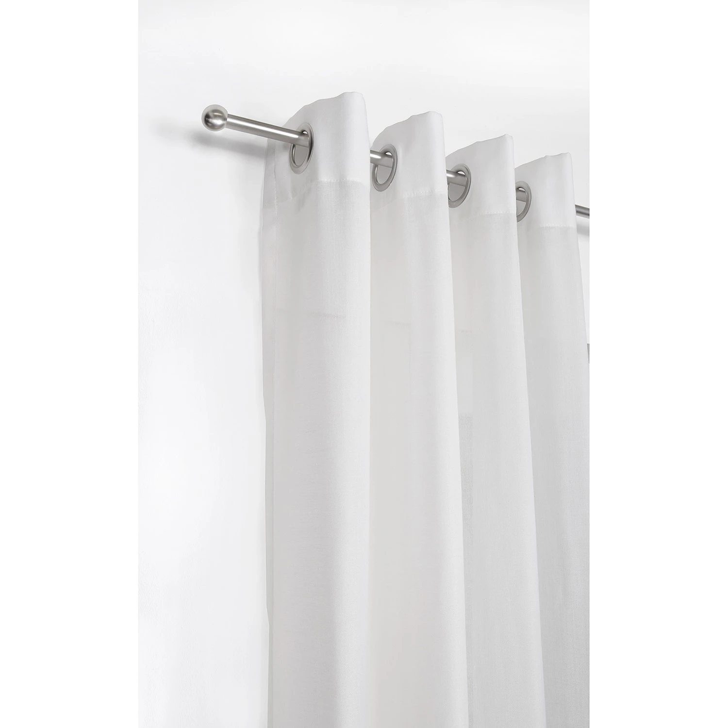 Mydeco 16mm Gardinenstange Ball - Zamak - Edelstahl-Optik - Breite: 160 cm – Bild 2