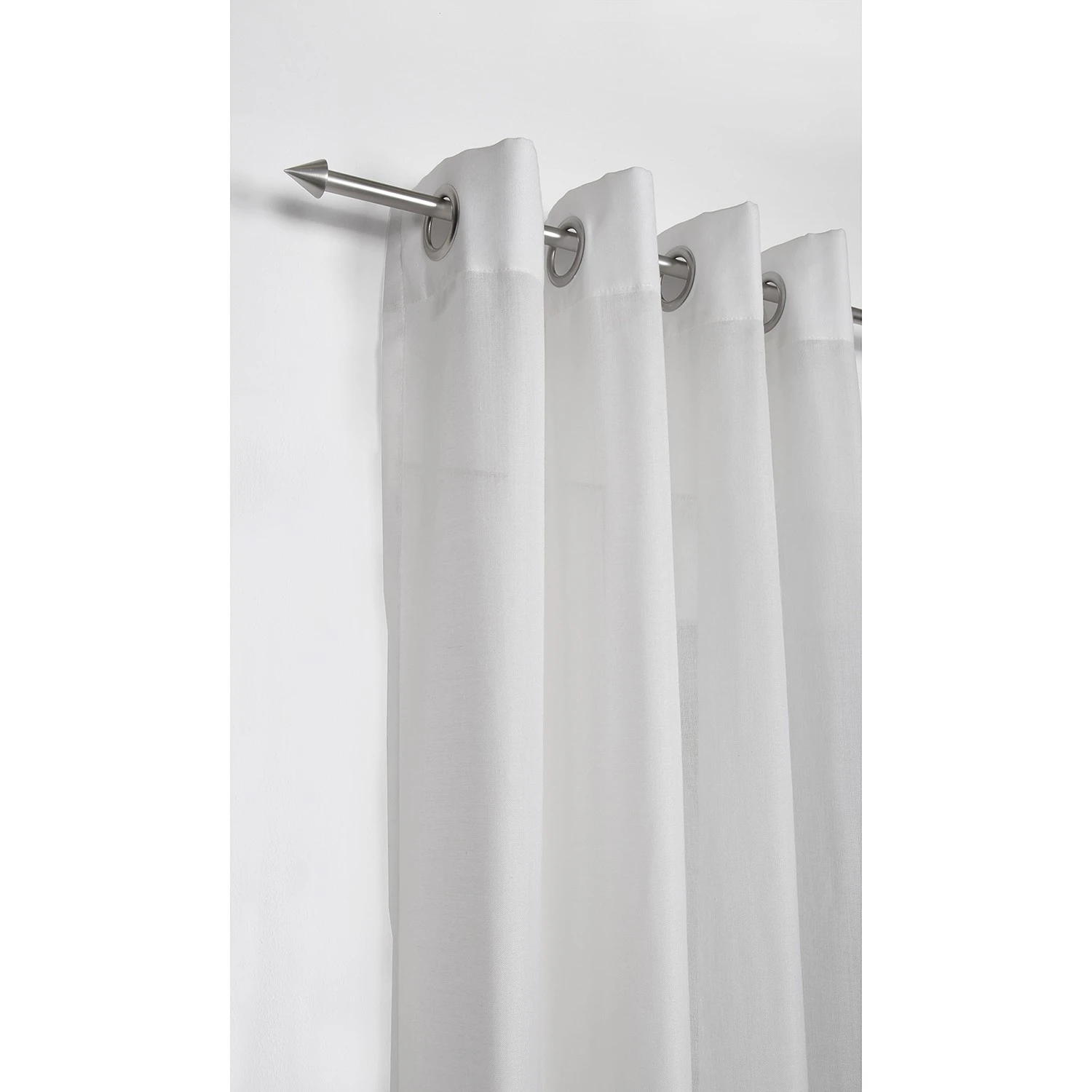 Mydeco 20mm Gardinenstange Cone - Zamak - Edelstahl-Optik - Breite: 240 cm – Bild 2