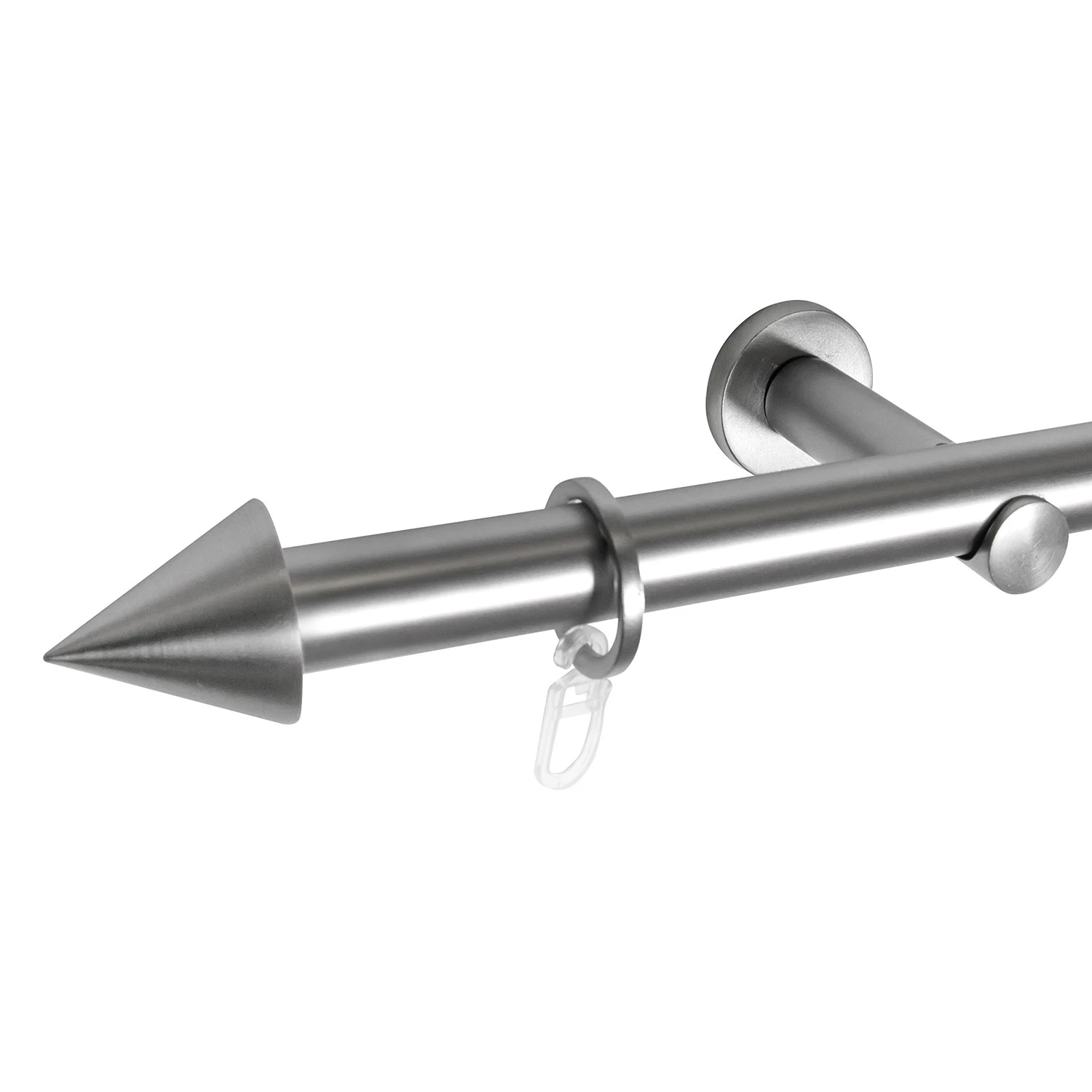 Mydeco 20mm Gardinenstange Cone - Zamak - Edelstahl-Optik - Breite: 240 cm – Bild 4