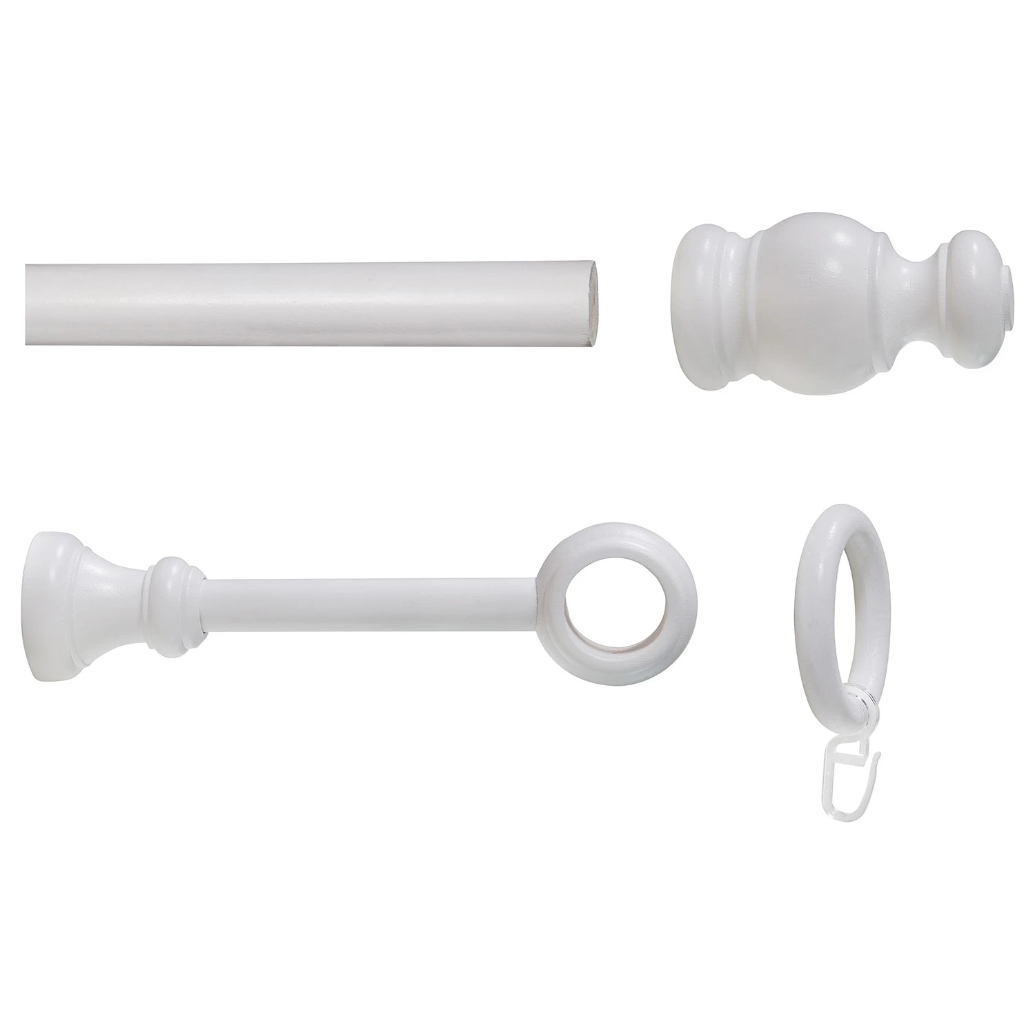 Mydeco 28mm Gardinenstange Mini - Weiß - Breite: 120 cm – Bild 6