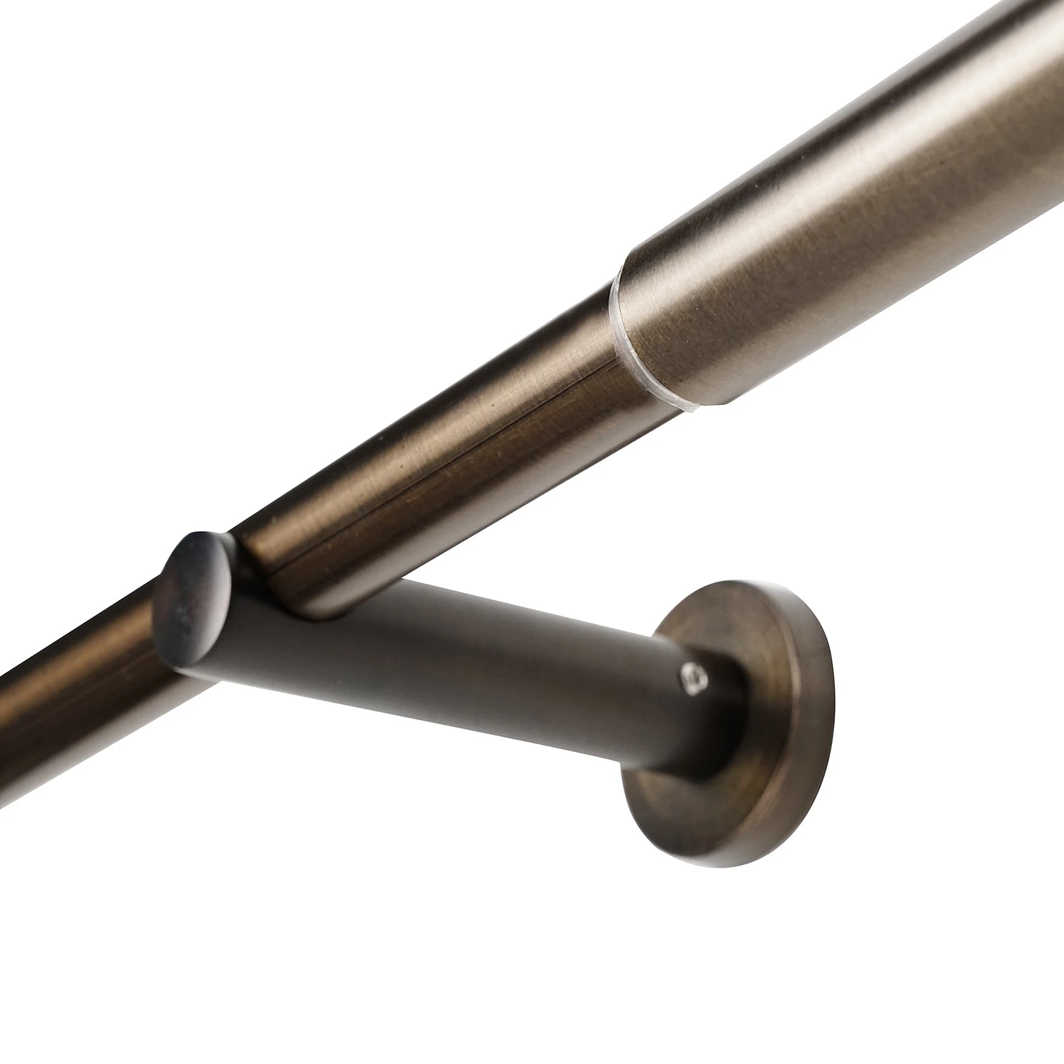 Mydeco Gardinenstange Rillcube ausziehbar - Zamak - Bronze - Breite: 160 cm – Bild 3