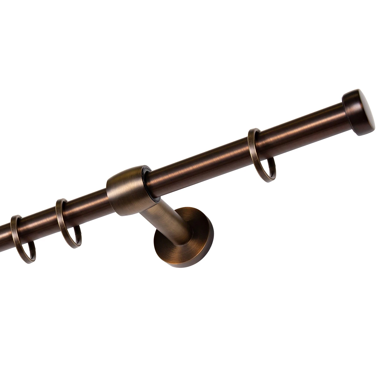 Mydeco Gardinenstange Cap-Noble ausziehbar - Zamak - Bronze - Breite: 160 cm