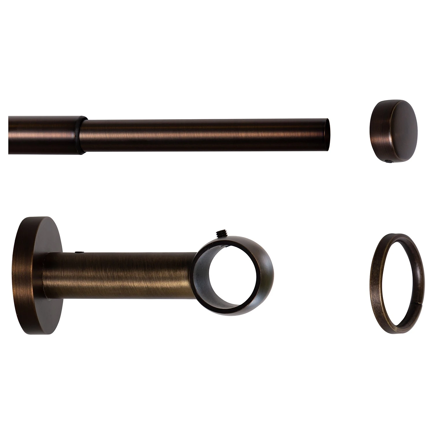 Mydeco Gardinenstange Cap-Noble ausziehbar - Zamak - Bronze - Breite: 160 cm – Bild 6