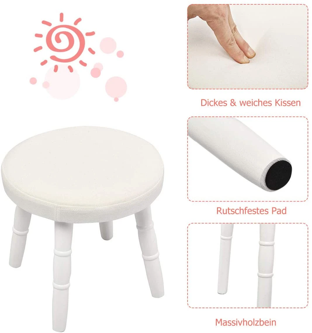 Costway Kinder Schminktisch mit Hocker – Bild 5