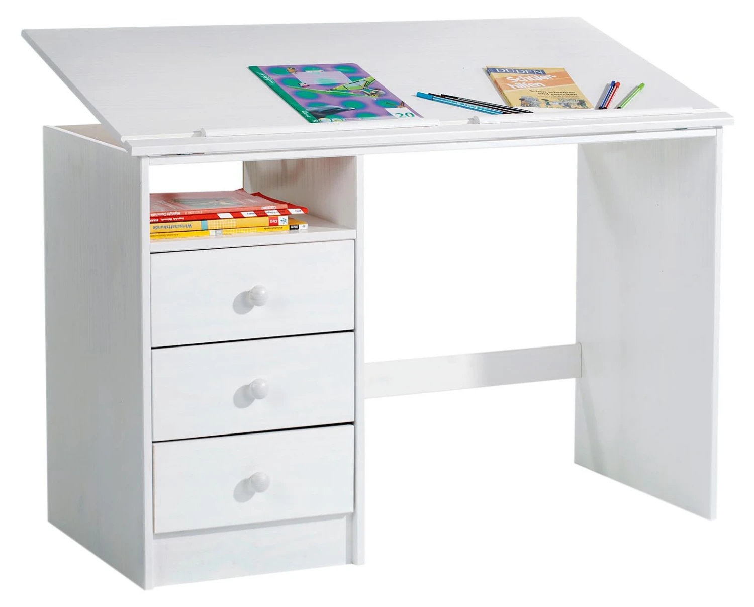 IDIMEX Kinderschreibtisch KEVIN - Weiß