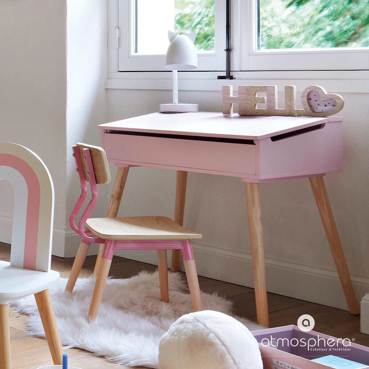 Atmosphera Créateur d'intérieur – Schulschreibtisch, Notenständer, Holz – Bild 2