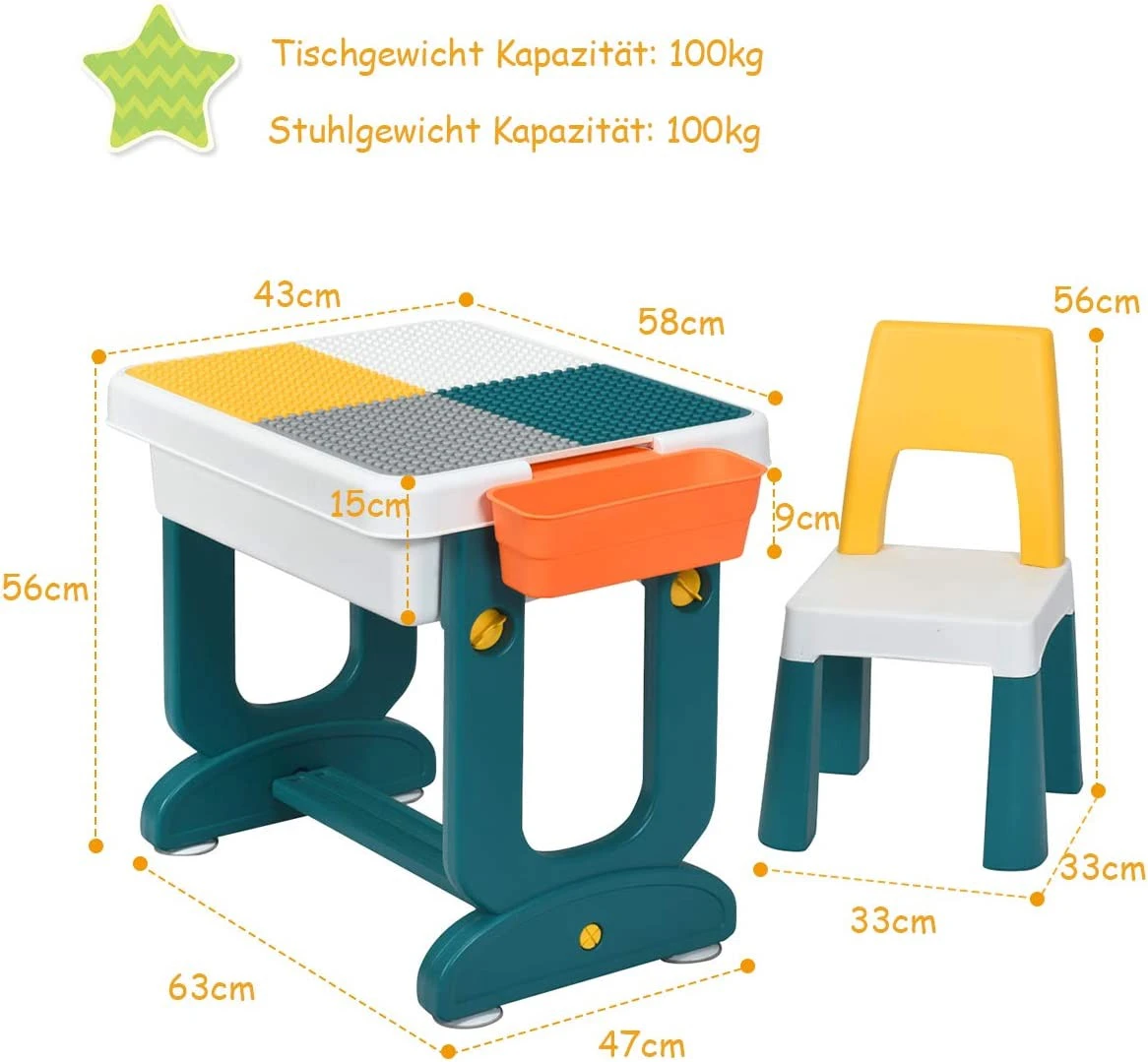 Costway 5 in 1 Kinder Aktivitätstisch – Bild 6