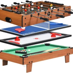 Costway 4 in 1 Spieltisch Billardtisch