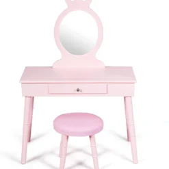 Costway Kinder Schminktisch mit Hocker