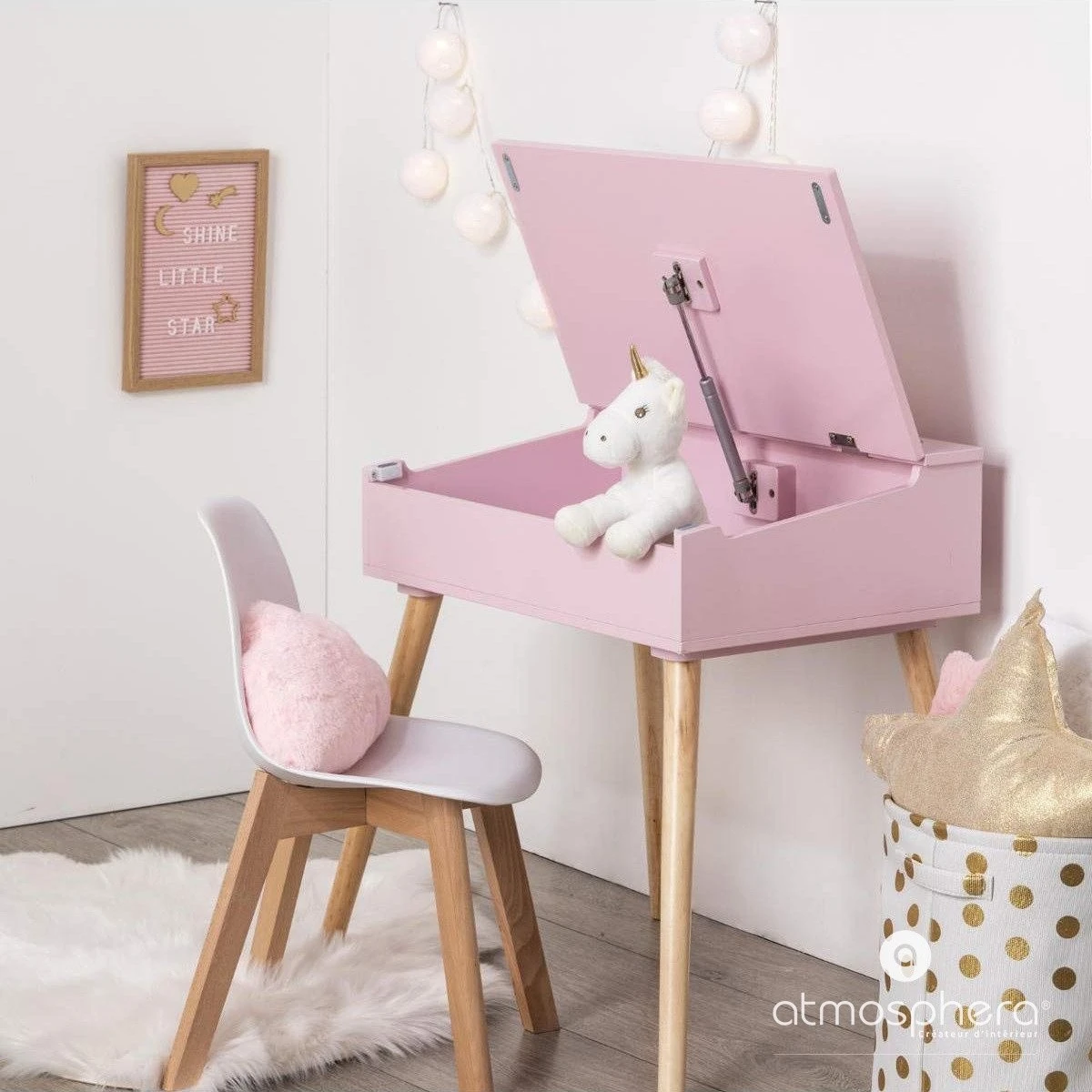 Atmosphera Créateur d'intérieur – Schulschreibtisch, Notenständer, Holz – Bild 4