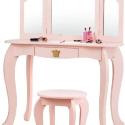Costway Kinder Schminktisch mit Hocker