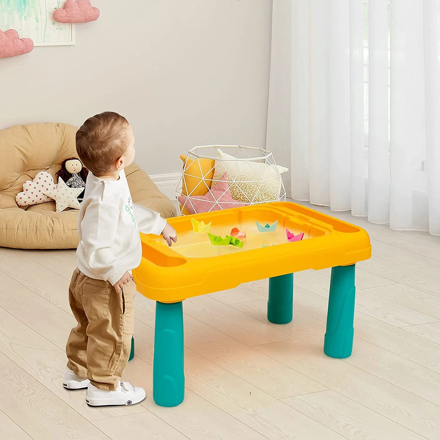 Costway 2 in 1 Kinder Spieltisch – Bild 2