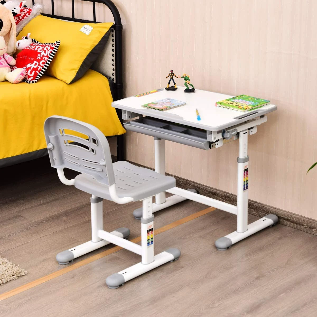 Costway Kinderschreibtisch höhenverstellbar – Bild 4
