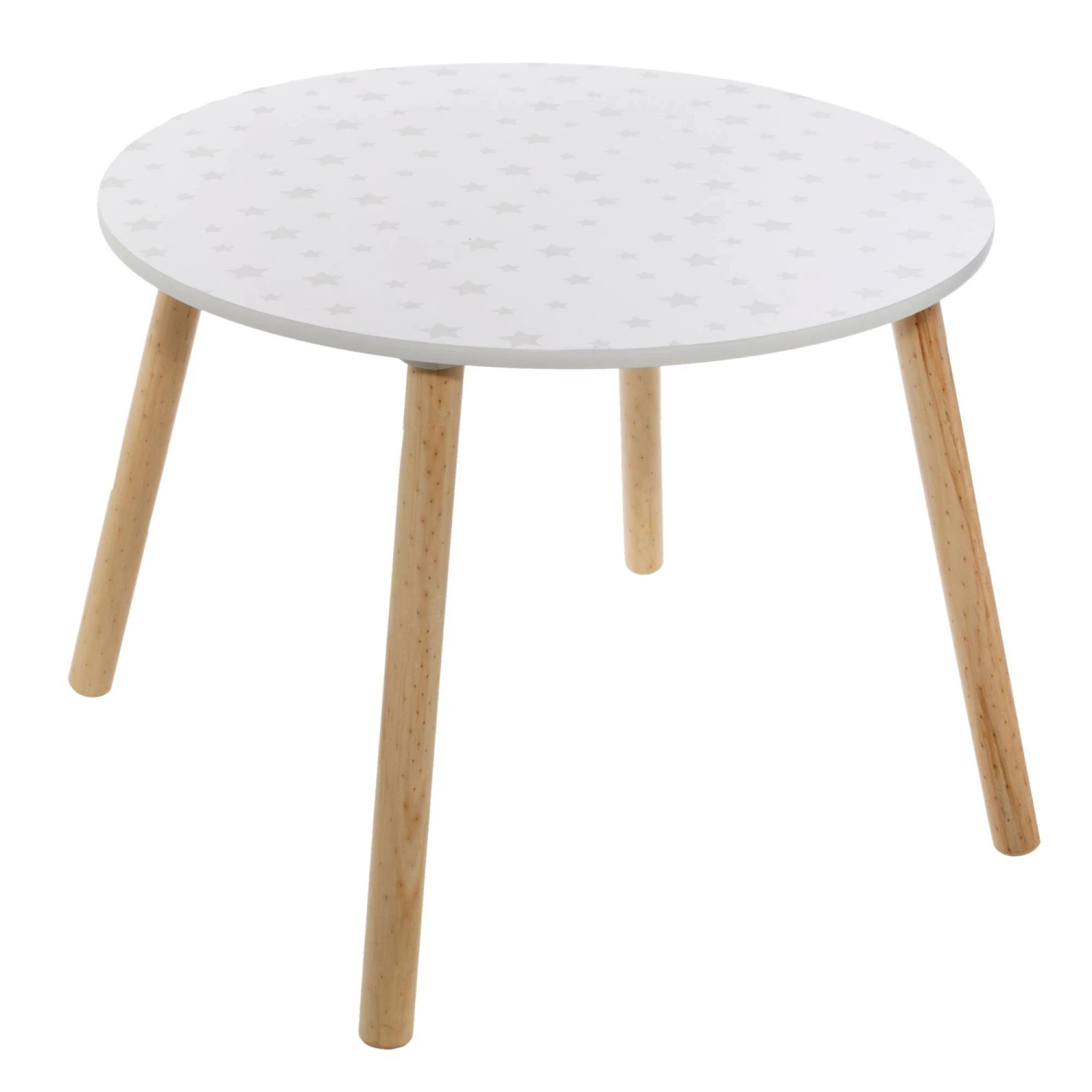 Atmosphera Créateur d'intérieur Kindertisch, weiß mit Sternen, Ø 60 cm
