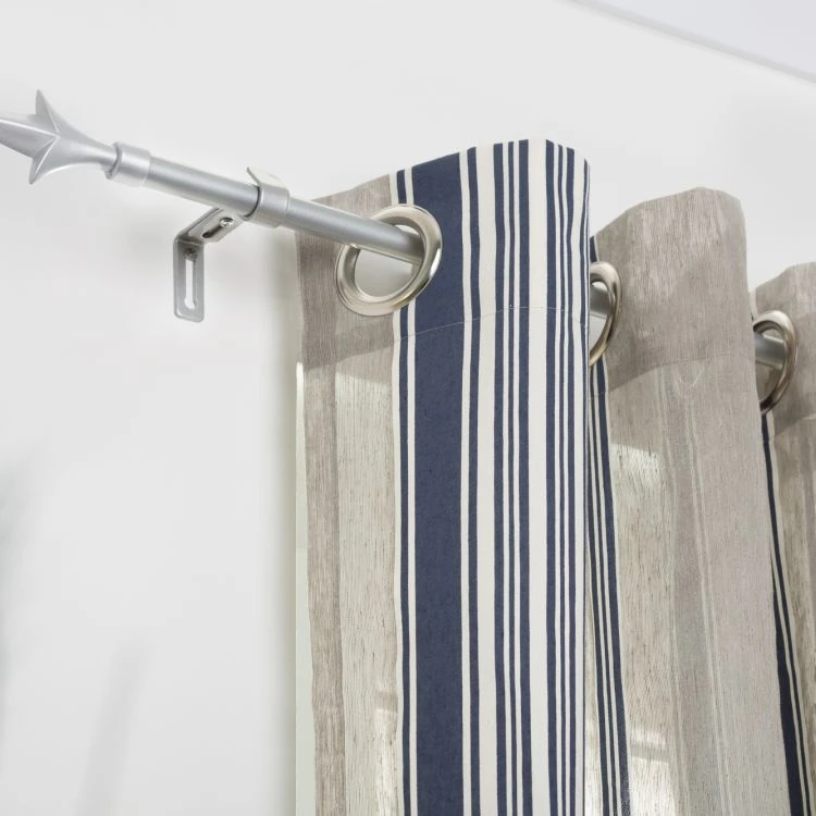 Lichtblick Gardinenstange Lilie II (1-läufig) - Metall - Silber – Bild 2