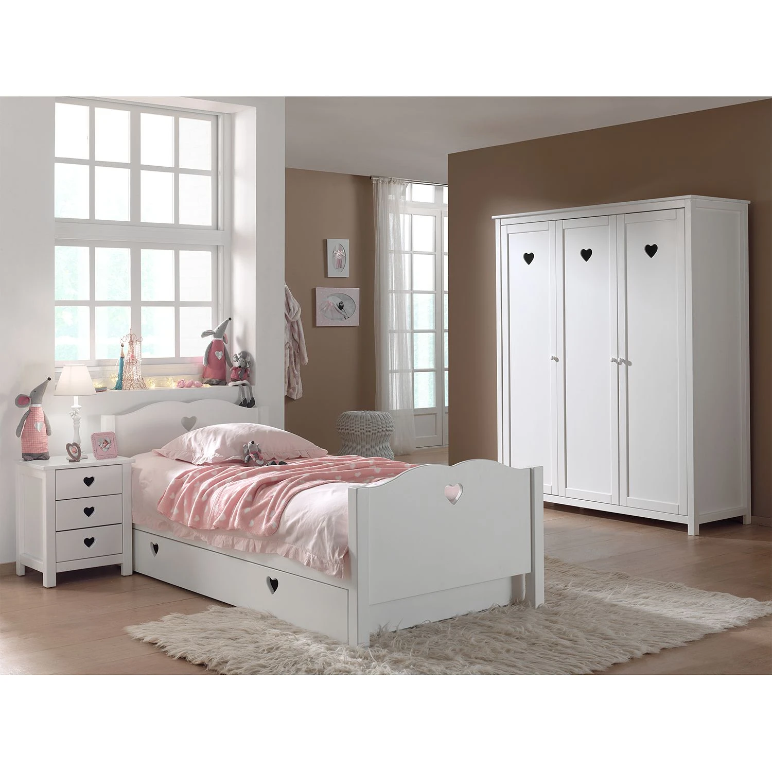 Vipack Jugendzimmerkombi Amori IV (4-teilig) - Weiß – Bild 2