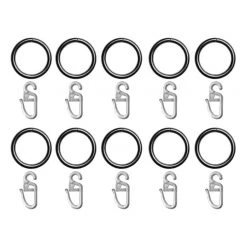 Lichtblick Gardinenring Rusko I (10er-Set) - Metall - Silber