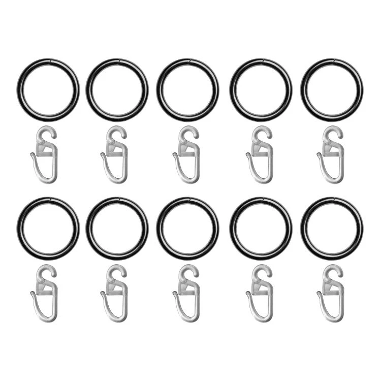 Lichtblick Gardinenring Rusko I (10er-Set) - Metall - Silber