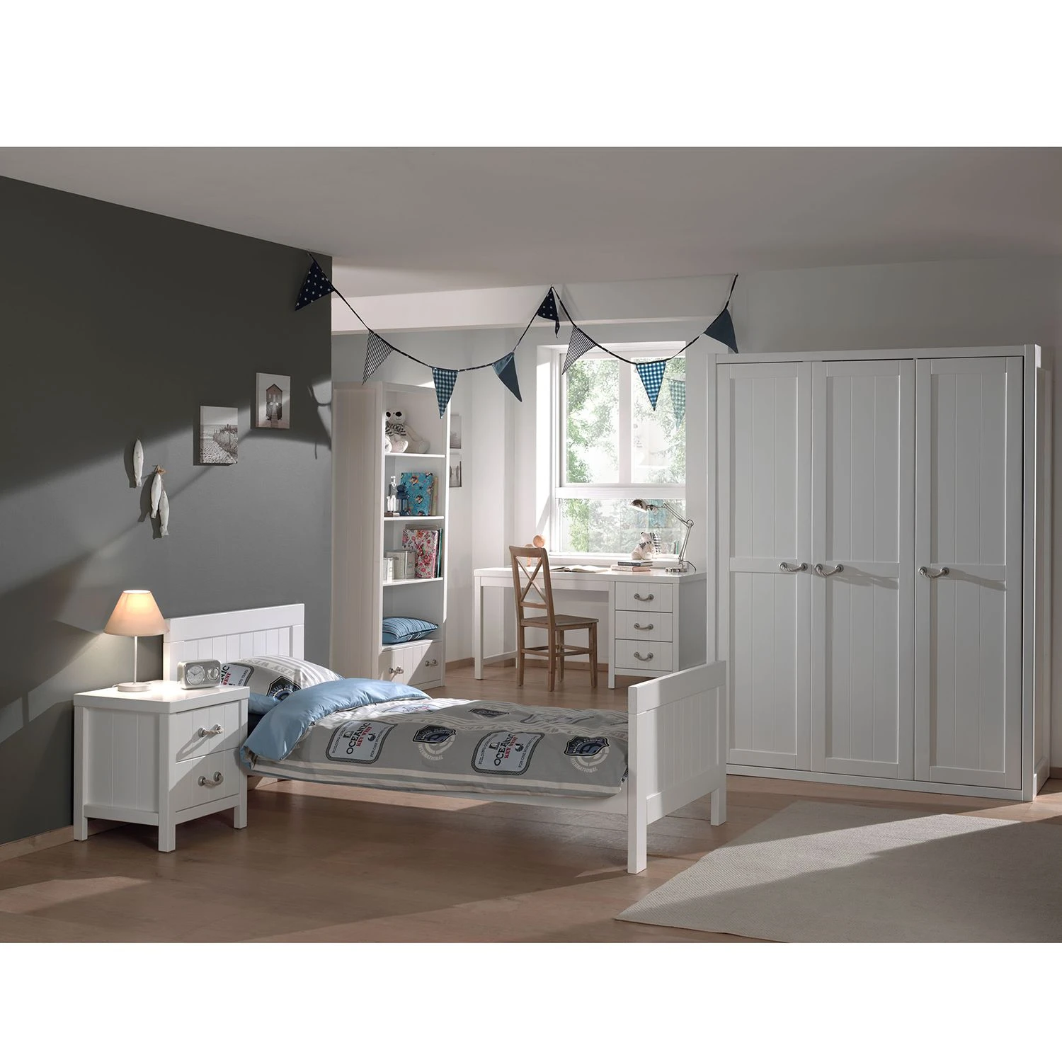 Vipack Schreibtisch Lewis - Weiß – Bild 2