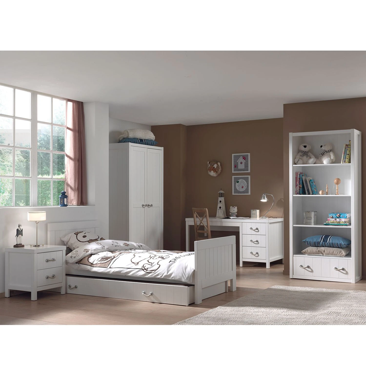 Vipack Jugendzimmerkombi Lewis I (6-teilig) - Weiß – Bild 2