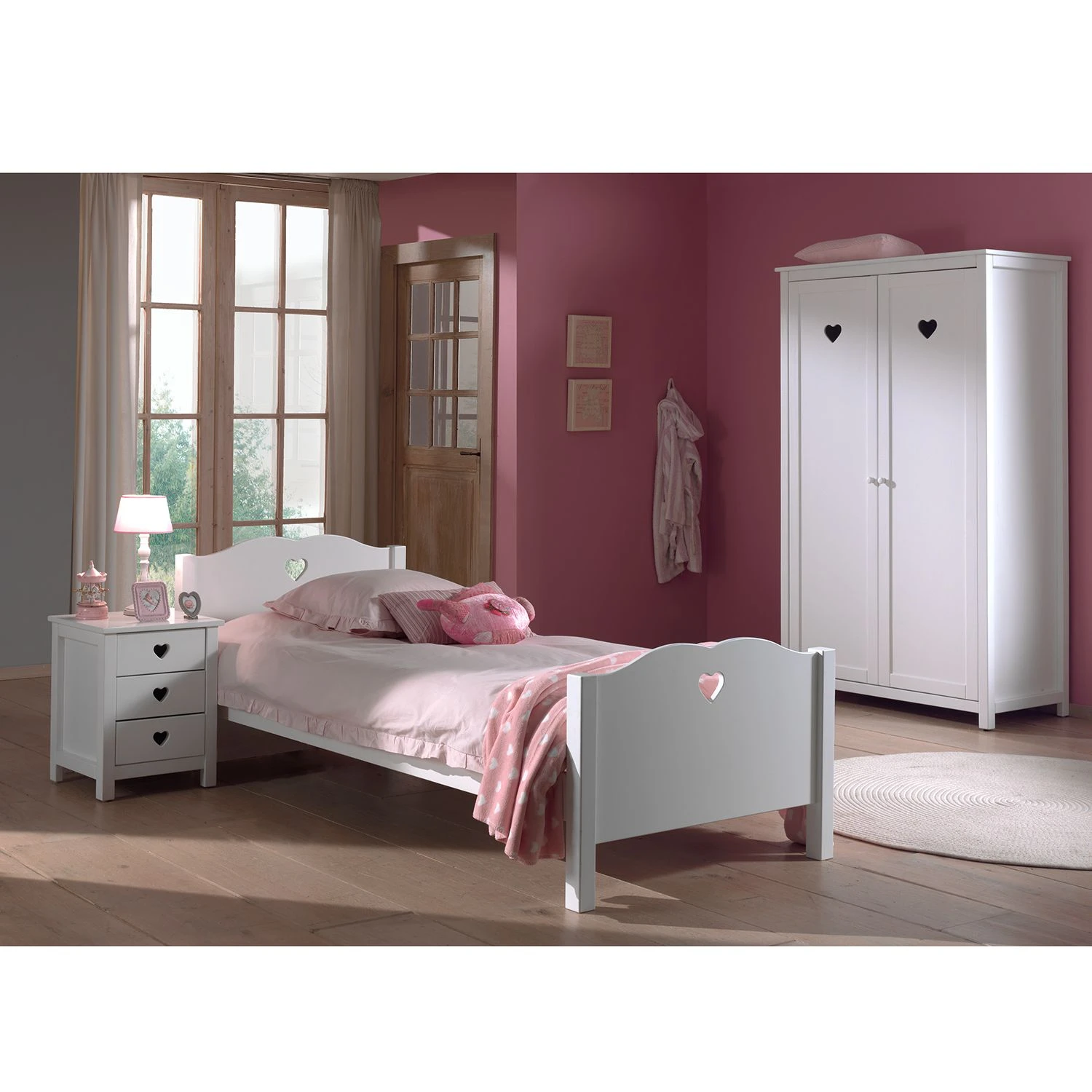 Vipack Jugendzimmerkombi Amori I (3-teilig) - Weiß – Bild 2