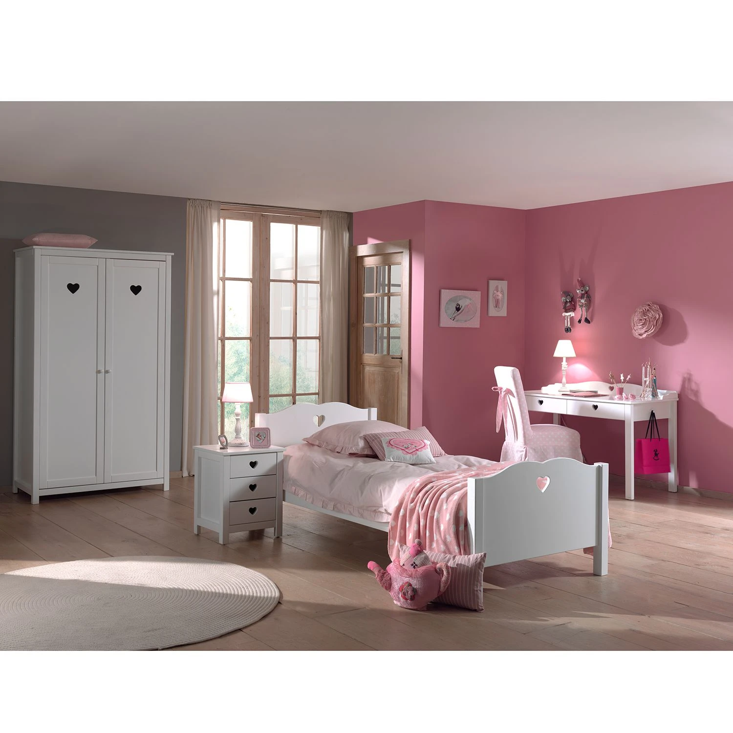 Vipack Jugendzimmerkombi Amori I (4-teilig) - Weiß – Bild 2