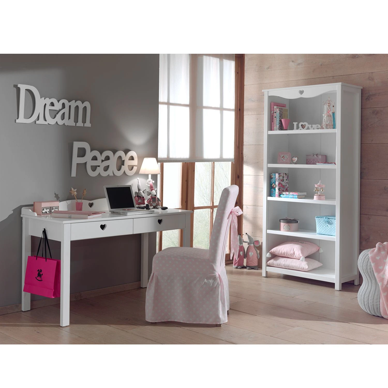 Vipack Jugendzimmerkombi Amori I (2-teilig) - Weiß – Bild 2